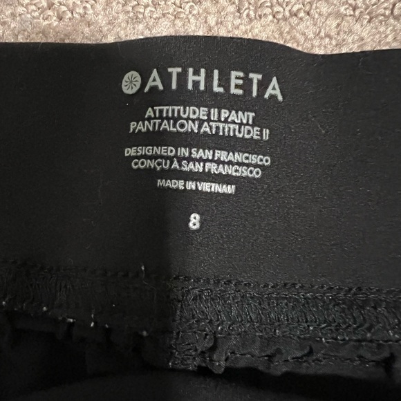 Athleta Attitude Black Pant Size 8 - Picture 3 of 4